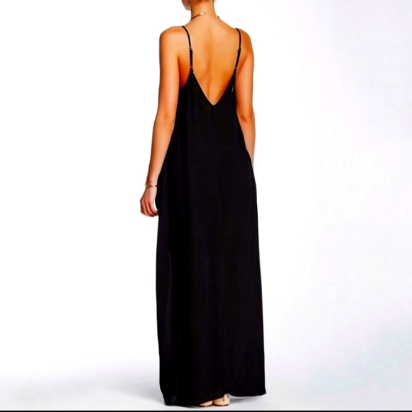 NWT Lovestitch Gauze Maxi Dress Size M/L Black - Picture 2 of 2
